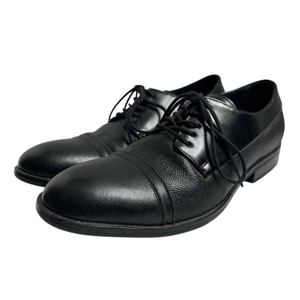 Men's Black Leather Preston Dress Shoes Size 7.5